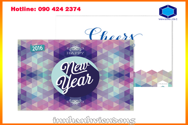 Print new year greeting card in Ha noi